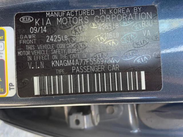 Photo 10 from auction – 2015 KIA OPTIMA LX with VIN KNAGM4A77F5569734