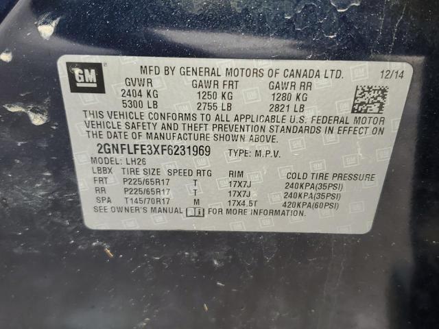 Photo 14 from auction – 2015 CHEVROLET EQUINOX LT with VIN 2GNFLFE3XF6231969