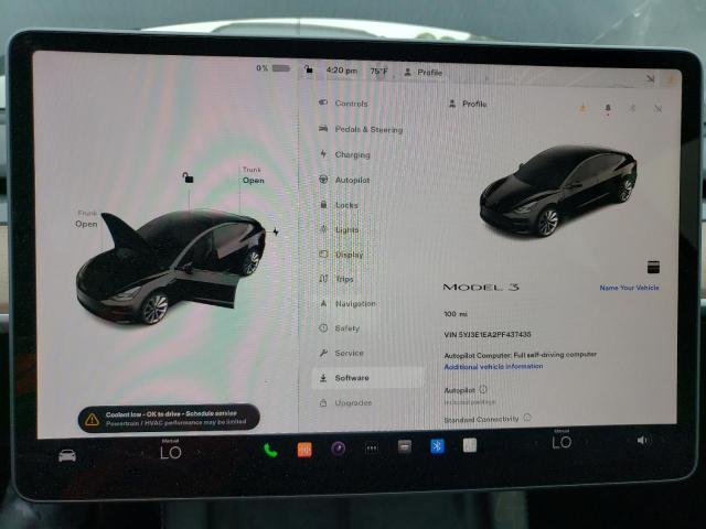 Photo 9 from auction – 2023 TESLA MODEL 3 with VIN 5YJ3E1EA2PF437435