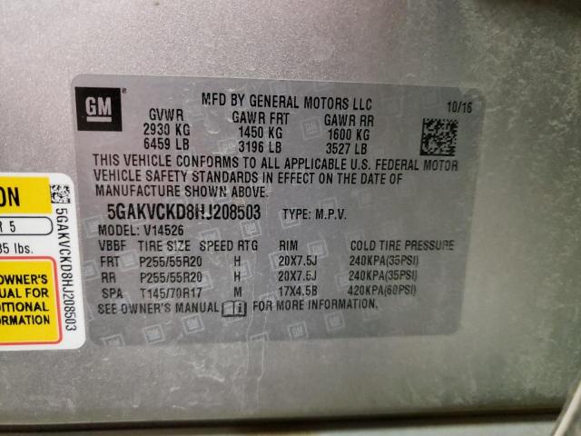 Photo 14 from auction – 2017 BUICK ENCLAVE with VIN 5GAKVCKD8HJ208503