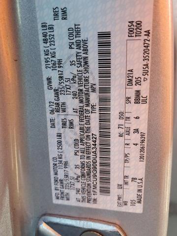 Photo 14 from auction – 2013 FORD ESCAPE SE with VIN 1FMCU9G90DUA34427