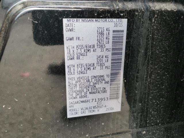 Photo 14 from auction – 2015 NISSAN PATHFINDER with VIN 5N1AR2MN6FC713953