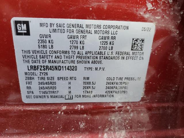Photo 14 from auction – 2022 BUICK ENVISION A with VIN LRBFZSR45ND114320