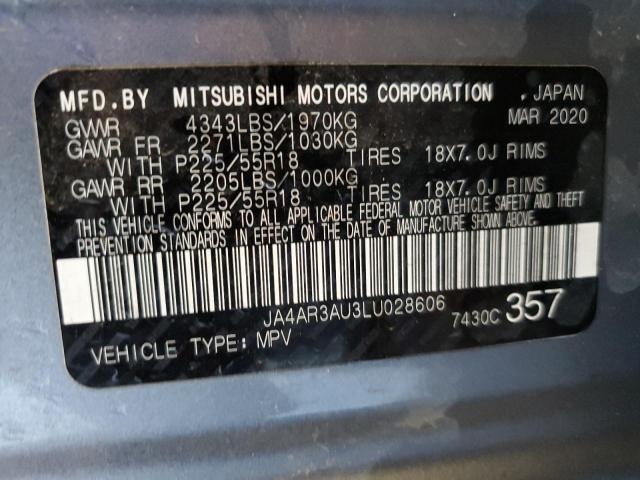 Photo 14 from auction – 2020 MITSUBISHI OUTLANDER with VIN JA4AR3AU3LU028606