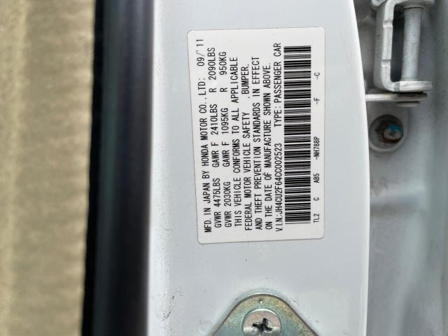 Photo 10 from auction – 2012 ACURA TSX TECH with VIN JH4CU2F64CC002523