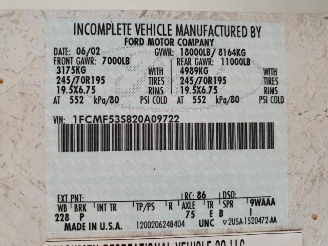 صورة رقم 10 من المزاد - 2003 FORD F550 SUPER مع VIN 1FCMF53S820A09722