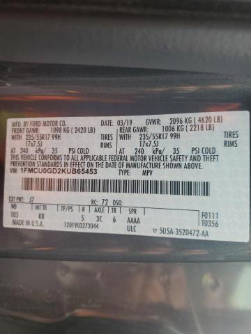 Photo 10 from auction – 2019 FORD ESCAPE SE with VIN 1FMCU0GD2KUB65453