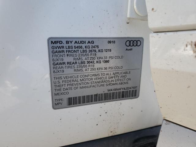 Photo 14 from auction – 2018 AUDI Q5 PREMIUM with VIN WA1BNAFY4J2247597