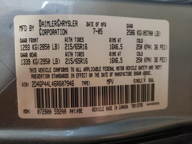 Photo 14 from auction – 2006 DODGE GRAND CARA with VIN 2D4GP44L46R607946
