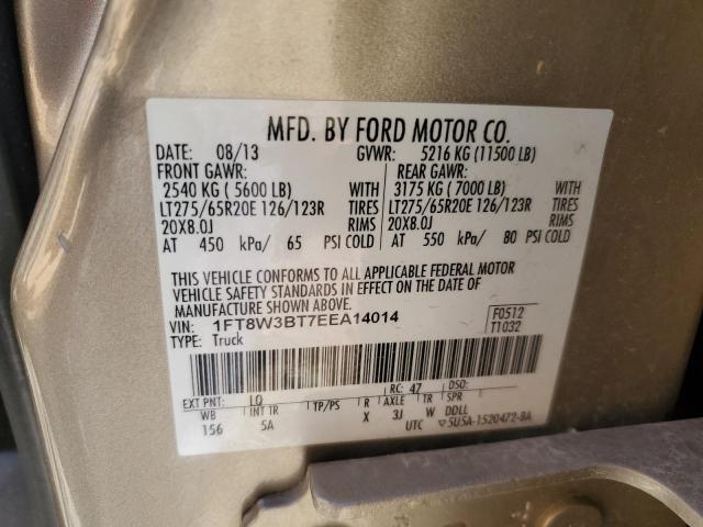 Photo 14 from auction – 2014 FORD F350 SUPER with VIN 1FT8W3BT7EEA14014