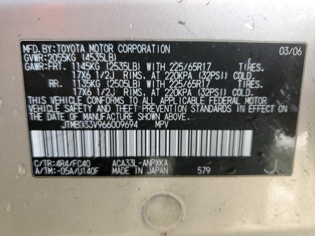 Photo 14 from auction – 2006 TOYOTA RAV4 with VIN JTMBD33V966009694