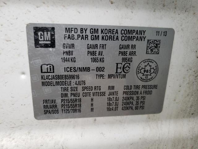 Photo 14 from auction – 2014 BUICK ENCORE with VIN KL4CJASB0EB599616