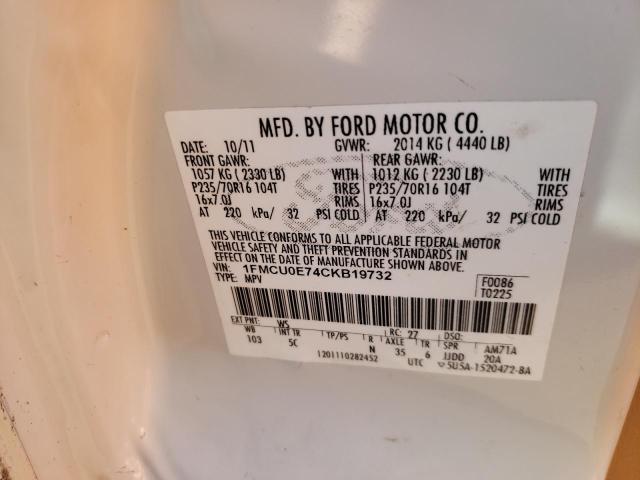 صورة رقم 14 من المزاد - 2012 FORD ESCAPE LIM مع VIN 1FMCU0E74CKB19732