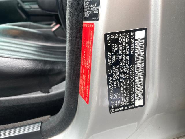Photo 10 from auction – 1993 MERCEDES-BENZ 190 E 2.6 with VIN WDBDA29D5PG063868