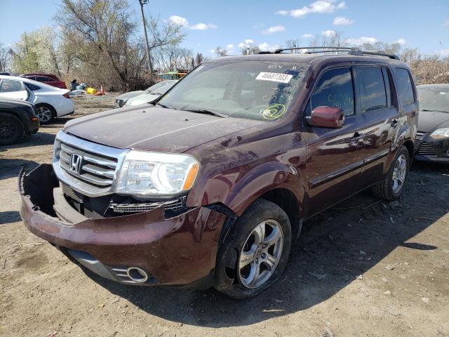 HONDA PILOT EXLN 2012 with VIN 5FNYF4H7XCB021678 - Photo from auction