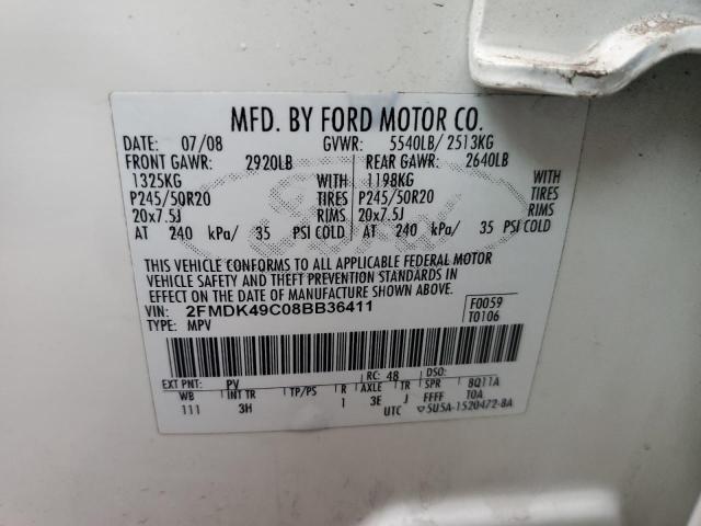 Photo 14 from auction – 2008 FORD EDGE LIMIT with VIN 2FMDK49C08BB36411