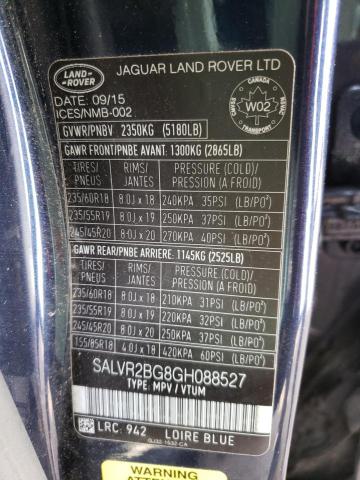 Photo 14 from auction – 2016 LAND ROVER RANGE ROVE with VIN SALVR2BG8GH088527