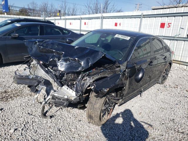 HONDA CIVIC EX 2022 with VIN JHMFE1F76NX003701 - Photo from auction