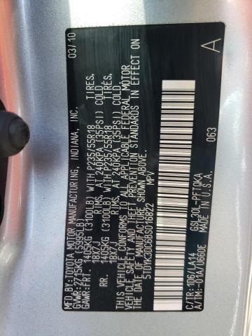 Photo 14 from auction – 2011 TOYOTA SIENNA XLE with VIN 5TDYK3DC6BS016822