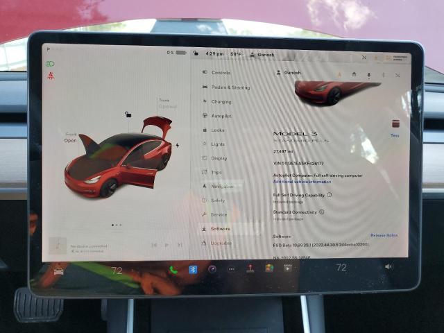Photo 9 from auction – 2019 TESLA MODEL 3 with VIN 5YJ3E1EA5KF426177