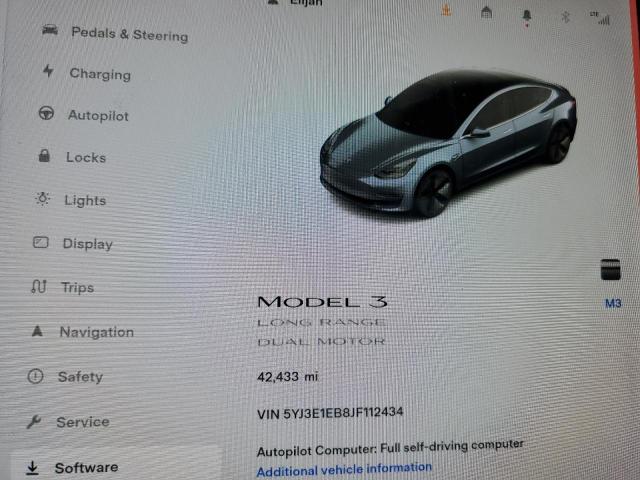 Photo 9 from auction – 2018 TESLA MODEL 3 with VIN 5YJ3E1EB8JF112434
