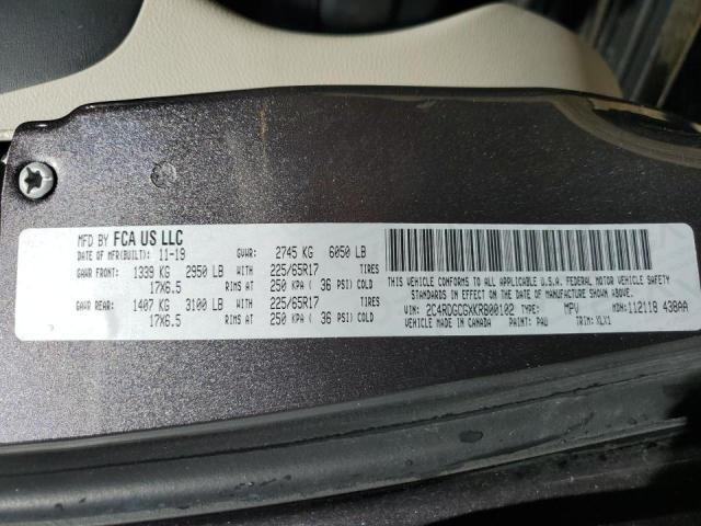 Photo 14 from auction – 2019 DODGE GRAND CARA with VIN 2C4RDGCGXKR800102