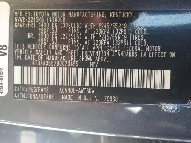 Photo 10 from auction – 2013 TOYOTA VENZA LE with VIN 4T3ZA3BB7DU070455