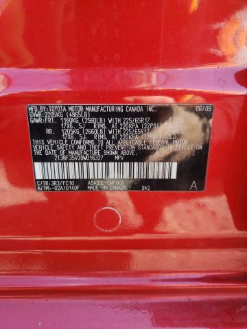 Photo 14 from auction – 2009 TOYOTA RAV4 with VIN 2T3BF35V39W016327