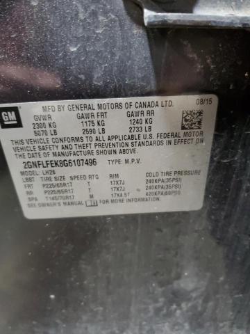 Photo 14 from auction – 2016 CHEVROLET EQUINOX LT with VIN 2GNFLFEK8G6107496