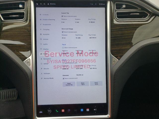 Photo 9 from auction – 2015 TESLA MODEL S 85 with VIN 5YJSA1H27FF096656