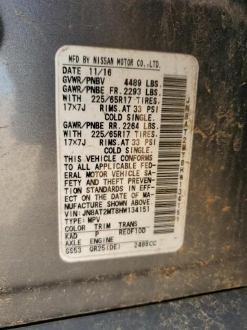 Photo 14 from auction – 2017 NISSAN ROGUE S with VIN JN8AT2MT8HW134151
