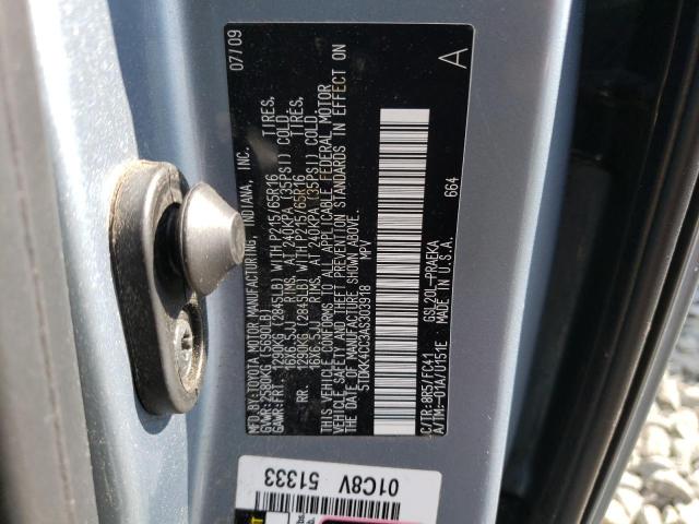 Photo 14 from auction – 2010 TOYOTA SIENNA CE with VIN 5TDKK4CC3AS303918