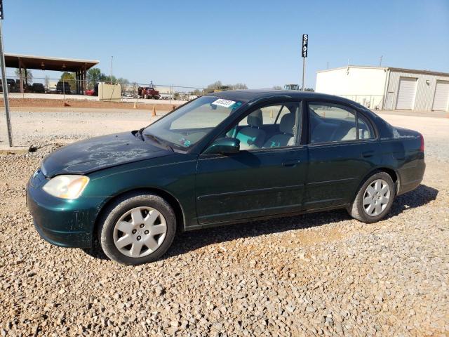 HONDA CIVIC EX 2001 with VIN 2HGES26761H502218 - Photo from auction