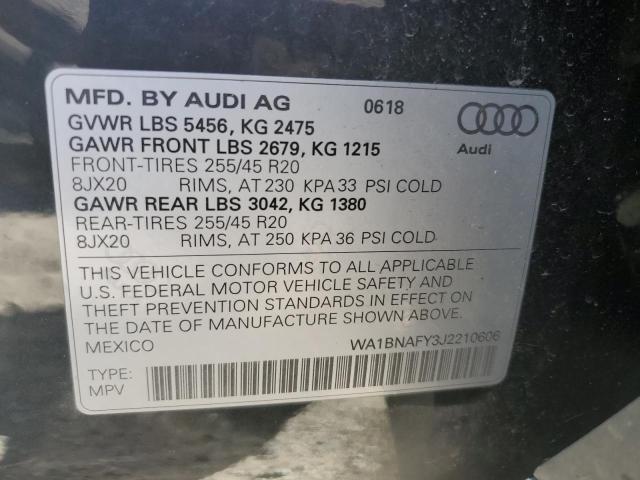 Photo 14 from auction – 2018 AUDI Q5 PREMIUM with VIN WA1BNAFY3J2210606