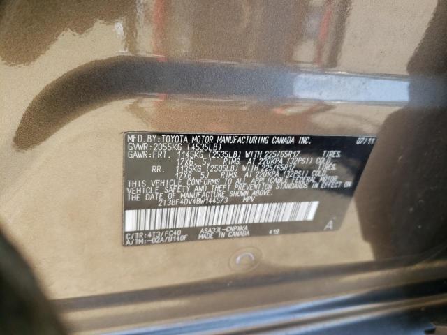 Photo 14 from auction – 2011 TOYOTA RAV4 with VIN 2T3BF4DV4BW144573