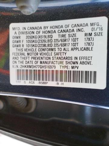 Photo 14 from auction – 2016 HONDA CR-V EXL with VIN 2HKRM3H77GH516979