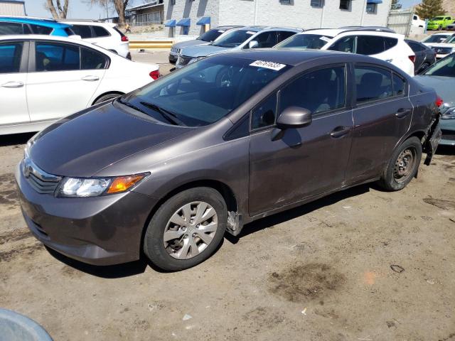 HONDA CIVIC LX 2012 with VIN 19XFB2F51CE306476 - Photo from auction