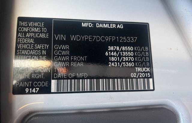 Photo 10 from auction – 2015 FREIGHTLINER SPRINTER 2 with VIN WDYPE7DC9FP125337