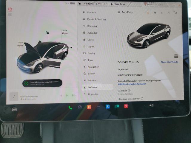 Photo 9 from auction – 2022 TESLA MODEL 3 with VIN 5YJ3E1EA9NF189276