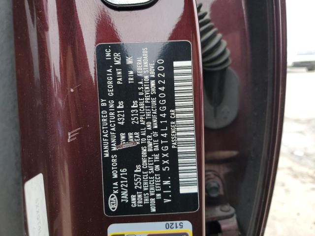 Photo 10 from auction – 2016 KIA OPTIMA LX with VIN 5XXGT4L14GG042200