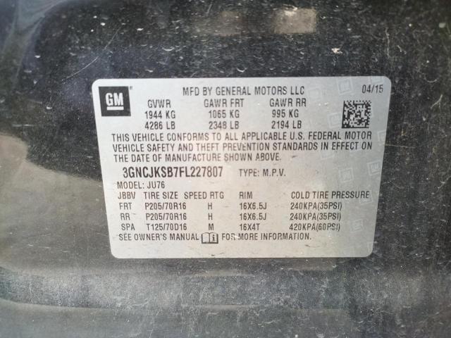 Photo 14 from auction – 2015 CHEVROLET TRAX LS with VIN 3GNCJKSB7FL227807