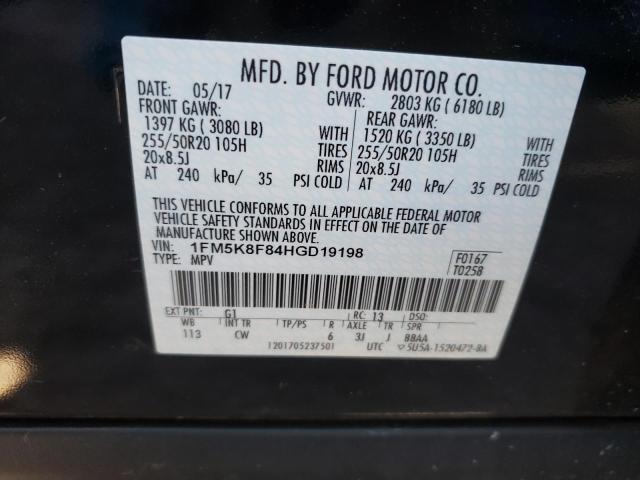Photo 14 from auction – 2017 FORD EXPLORER L with VIN 1FM5K8F84HGD19198