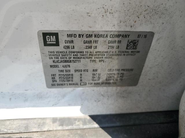 Photo 14 from auction – 2016 BUICK ENCORE with VIN KL4CJASB0GB752711