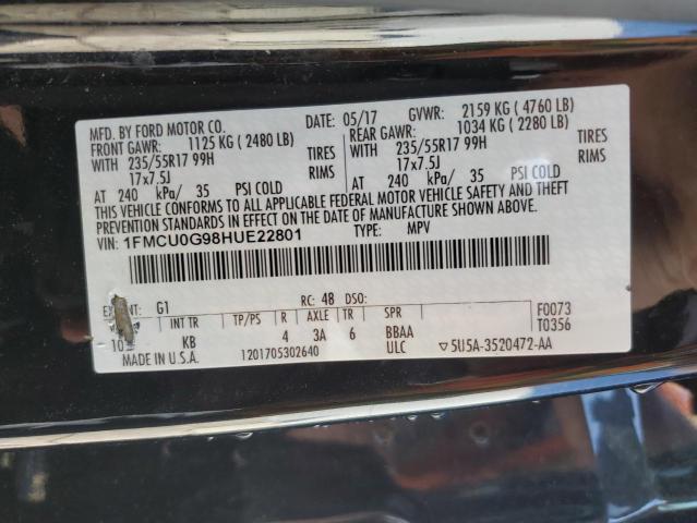 Photo 14 from auction – 2017 FORD ESCAPE SE with VIN 1FMCU0G98HUE22801