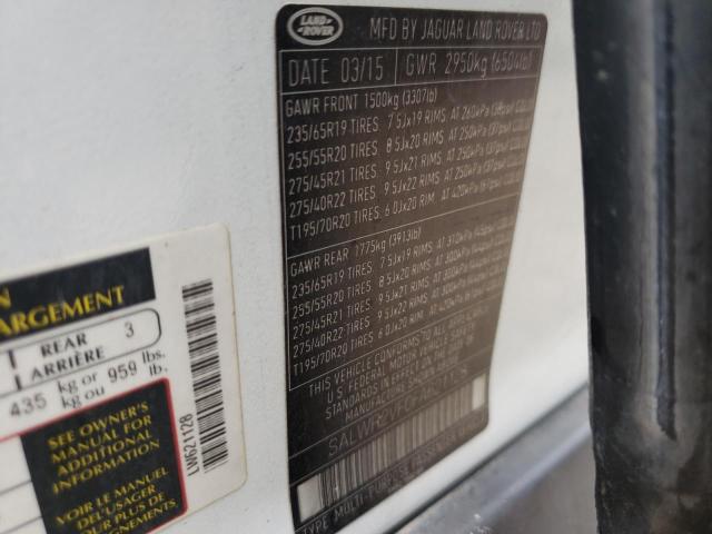 Photo 14 from auction – 2015 LAND ROVER RANGE ROVE with VIN SALWR2VF0FA621128