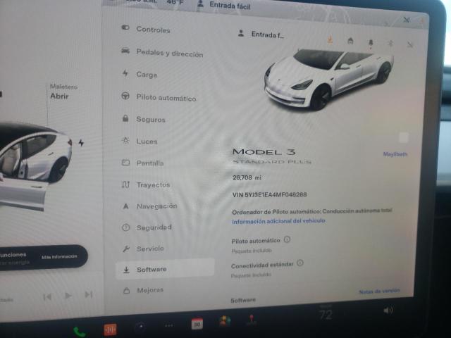 Photo 9 from auction – 2021 TESLA MODEL 3 with VIN 5YJ3E1EA4MF048288