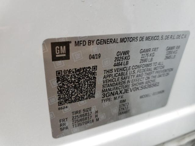 Photo 14 from auction – 2019 CHEVROLET EQUINOX LT with VIN 3GNAXJEV0KS636561