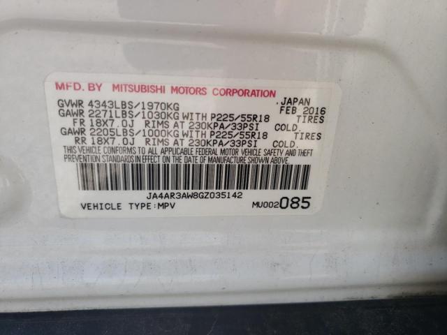Photo 14 from auction – 2016 MITSUBISHI OUTLANDER with VIN JA4AR3AW8GZ035142