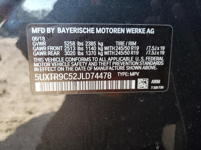 Photo 14 from auction – 2018 BMW X3 XDRIVE3 with VIN 5UXTR9C52JLD74478