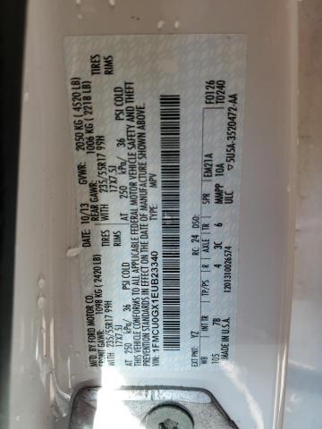 Photo 14 from auction – 2014 FORD ESCAPE SE with VIN 1FMCU0GX1EUB23340